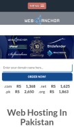 How webanchor.net looks like on a mobile device such as an iPhone.