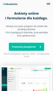How webankieta.pl looks like on a mobile device such as an iPhone.