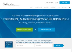 How webauthor.com looks like on a tablet such as an iPad.