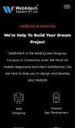 How webbitech.com looks like on a mobile device such as an iPhone.