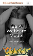 How webcammodel.careers looks like on a mobile device such as an iPhone.