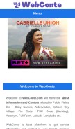 How webconte.com looks like on a mobile device such as an iPhone.