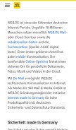 How webde.de looks like on a mobile device such as an iPhone.