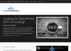 How webdesy.com looks like on a tablet such as an iPad.