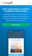 How webengagepush.com looks like on a mobile device such as an iPhone.