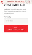 How weber.com looks like on a mobile device such as an iPhone.