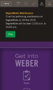How weber.edu looks like on a mobile device such as an iPhone.
