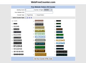 How webfreecounter.com looks like on a tablet such as an iPad.