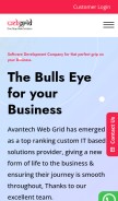 How webgrid.in looks like on a mobile device such as an iPhone.