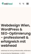 How webhead.at looks like on a mobile device such as an iPhone.