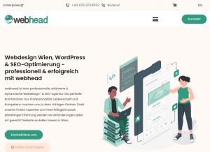 How webhead.at looks like on a tablet such as an iPad.