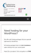 How webhosting.dk looks like on a mobile device such as an iPhone.