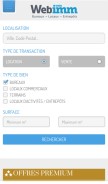 How webimm.com looks like on a mobile device such as an iPhone.