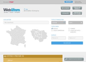 How webimm.com looks like on a tablet such as an iPad.