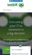 How webitservices.com looks like on a mobile device such as an iPhone.