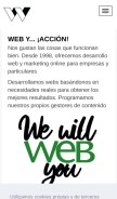 How webiu.es looks like on a mobile device such as an iPhone.