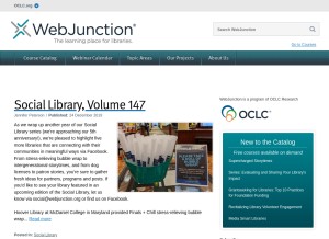 How webjunction.org looks like on a tablet such as an iPad.