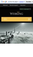 How webking.be looks like on a mobile device such as an iPhone.