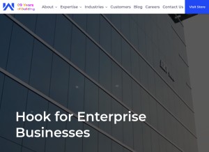 How webkul.com looks like on a tablet such as an iPad.