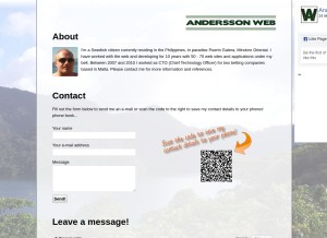 How webkungen.se looks like on a tablet such as an iPad.