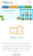How weblisters.com looks like on a mobile device such as an iPhone.