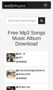 How webmusic.world looks like on a mobile device such as an iPhone.