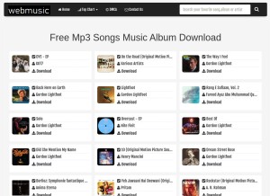 How webmusic.world looks like on a tablet such as an iPad.