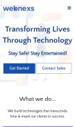 How webnexs.com looks like on a mobile device such as an iPhone.