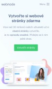 How webnode.cz looks like on a mobile device such as an iPhone.