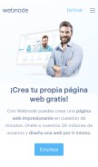 How webnode.es looks like on a mobile device such as an iPhone.