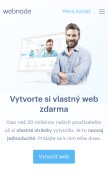 How webnode.sk looks like on a mobile device such as an iPhone.