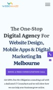 How webomaze.com.au looks like on a mobile device such as an iPhone.