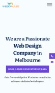 How webomazewebdesignmelbourne.com.au looks like on a mobile device such as an iPhone.