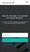 How webrand.com looks like on a mobile device such as an iPhone.