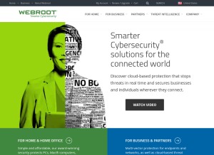 How webrootanywhere.com looks like on a tablet such as an iPad.