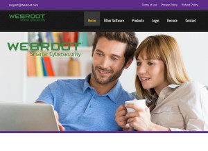 How webrootav.com looks like on a tablet such as an iPad.