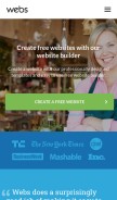 How webs.com looks like on a mobile device such as an iPhone.