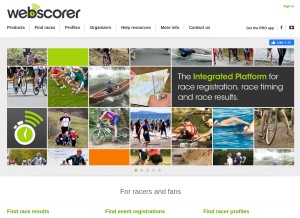How webscorer.com looks like on a tablet such as an iPad.