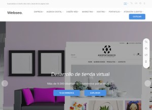 How webseo.ar looks like on a tablet such as an iPad.