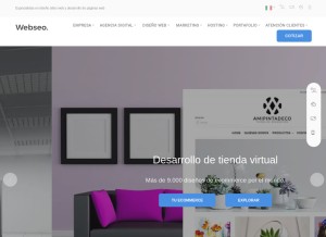 How webseo.mx looks like on a tablet such as an iPad.