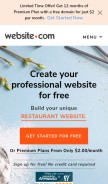 How website.com looks like on a mobile device such as an iPhone.