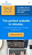 How websitebuilder.com looks like on a mobile device such as an iPhone.