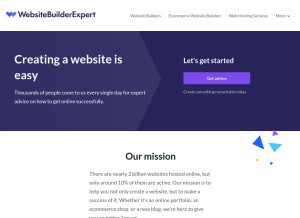 How websitebuilderexpert.com looks like on a tablet such as an iPad.