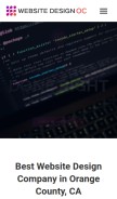 How websitedesignorangecounty.com looks like on a mobile device such as an iPhone.