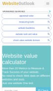 How websiteoutlook.com looks like on a mobile device such as an iPhone.