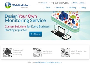 How websitepulse.com looks like on a tablet such as an iPad.
