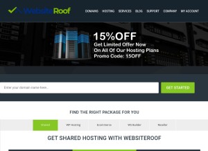 How websiteroof.com looks like on a tablet such as an iPad.