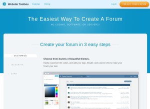 How websitetoolbox.com looks like on a tablet such as an iPad.