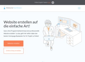 How websitetooltester.com looks like on a tablet such as an iPad.