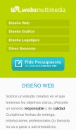 How websmultimedia.com looks like on a mobile device such as an iPhone.